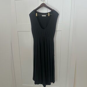 Tweeds Vintage Black Wool Maxi Dress M